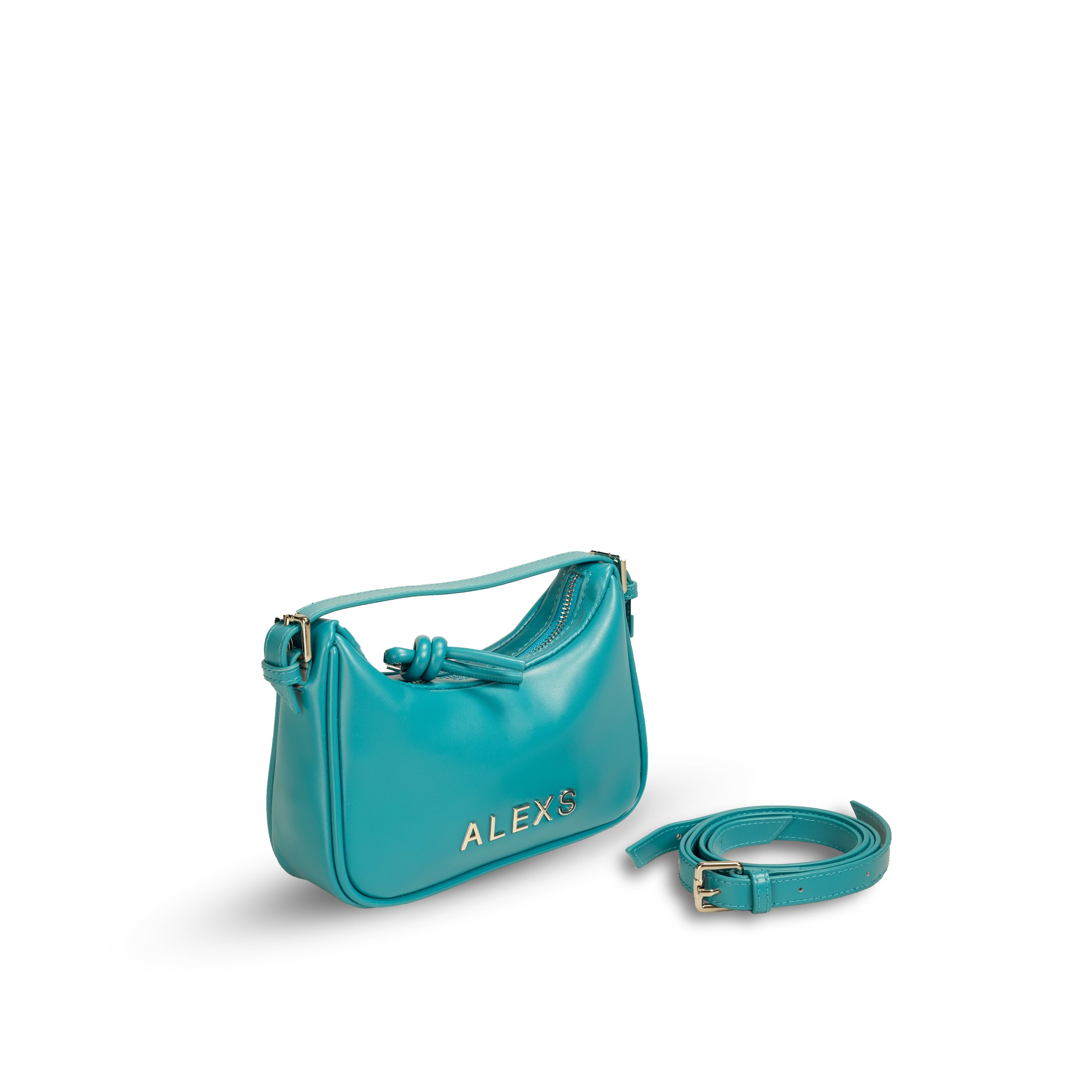 Bolso MINI Doble asa Azul cian